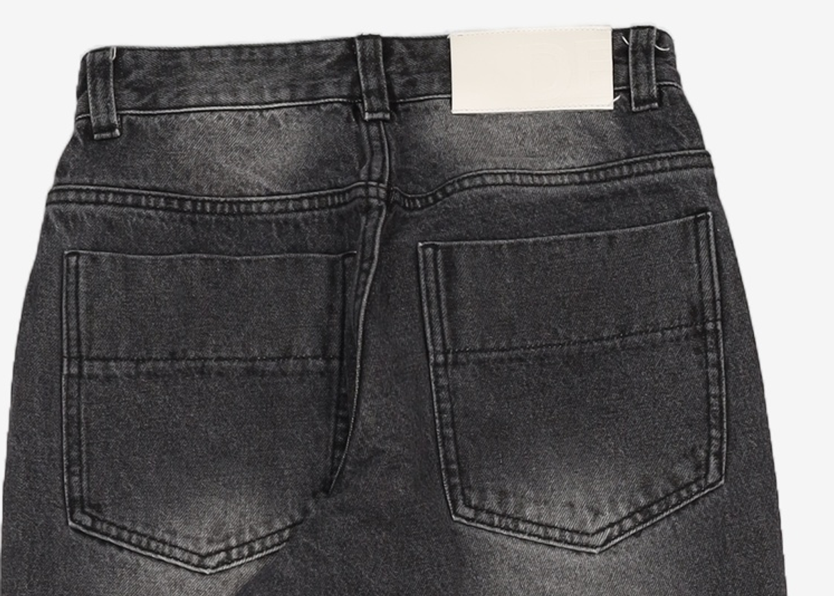 데케트(DECET) Mid Rise Wide Jeans DCPT027BlackCenter 26