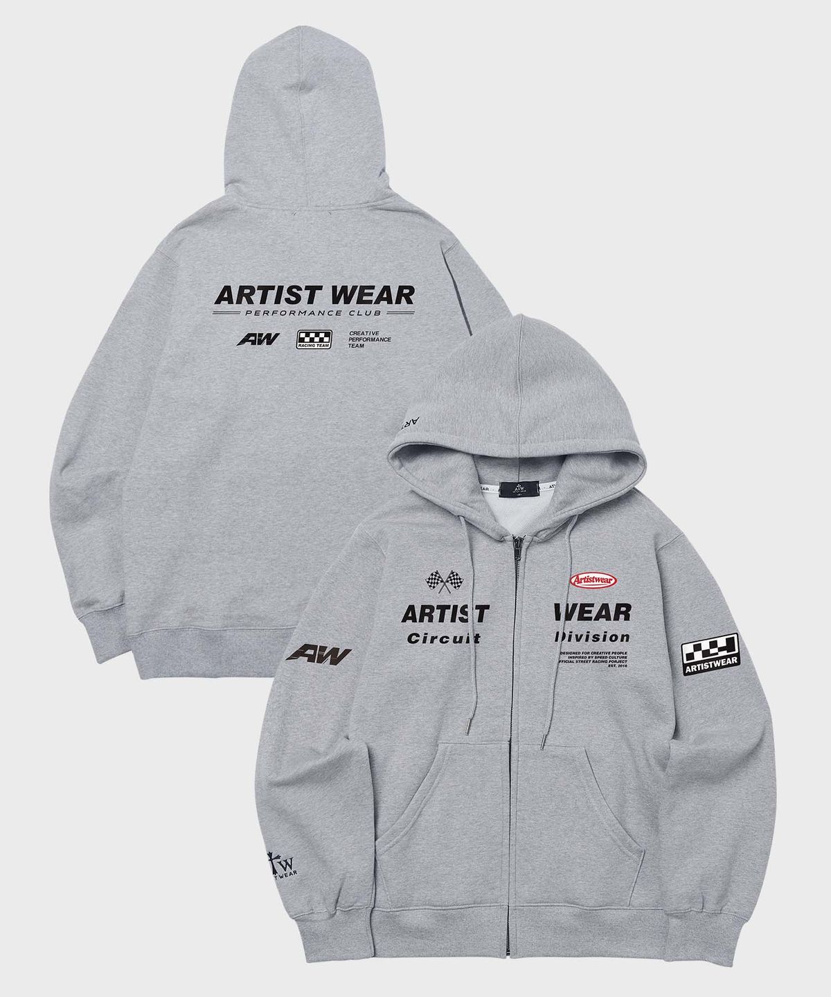 아티스트웨어(ARTISTWEAR) 퍼포먼스 클럽 후드집업 -2COLOR