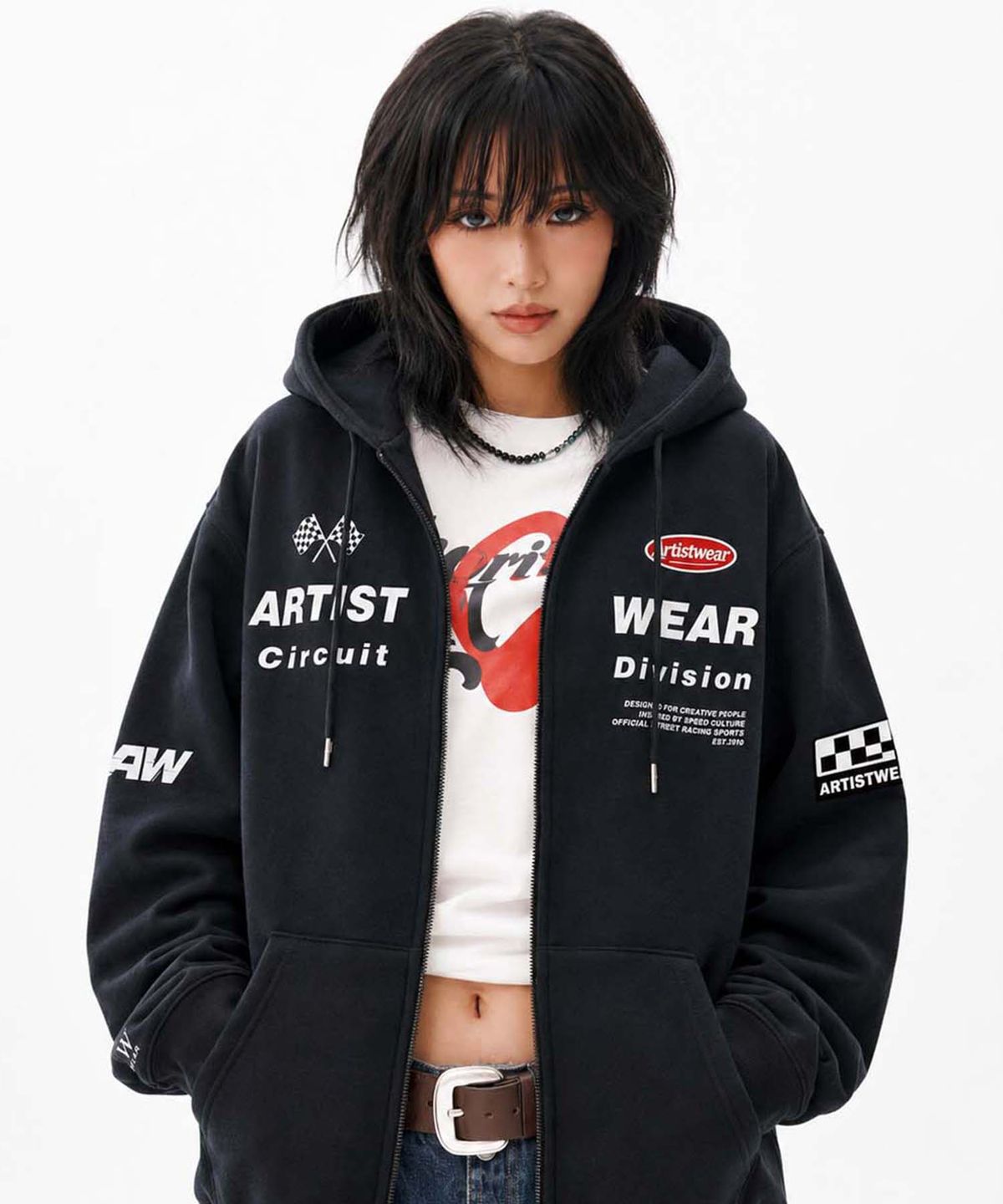 아티스트웨어(ARTISTWEAR) 퍼포먼스 클럽 후드집업 -2COLOR