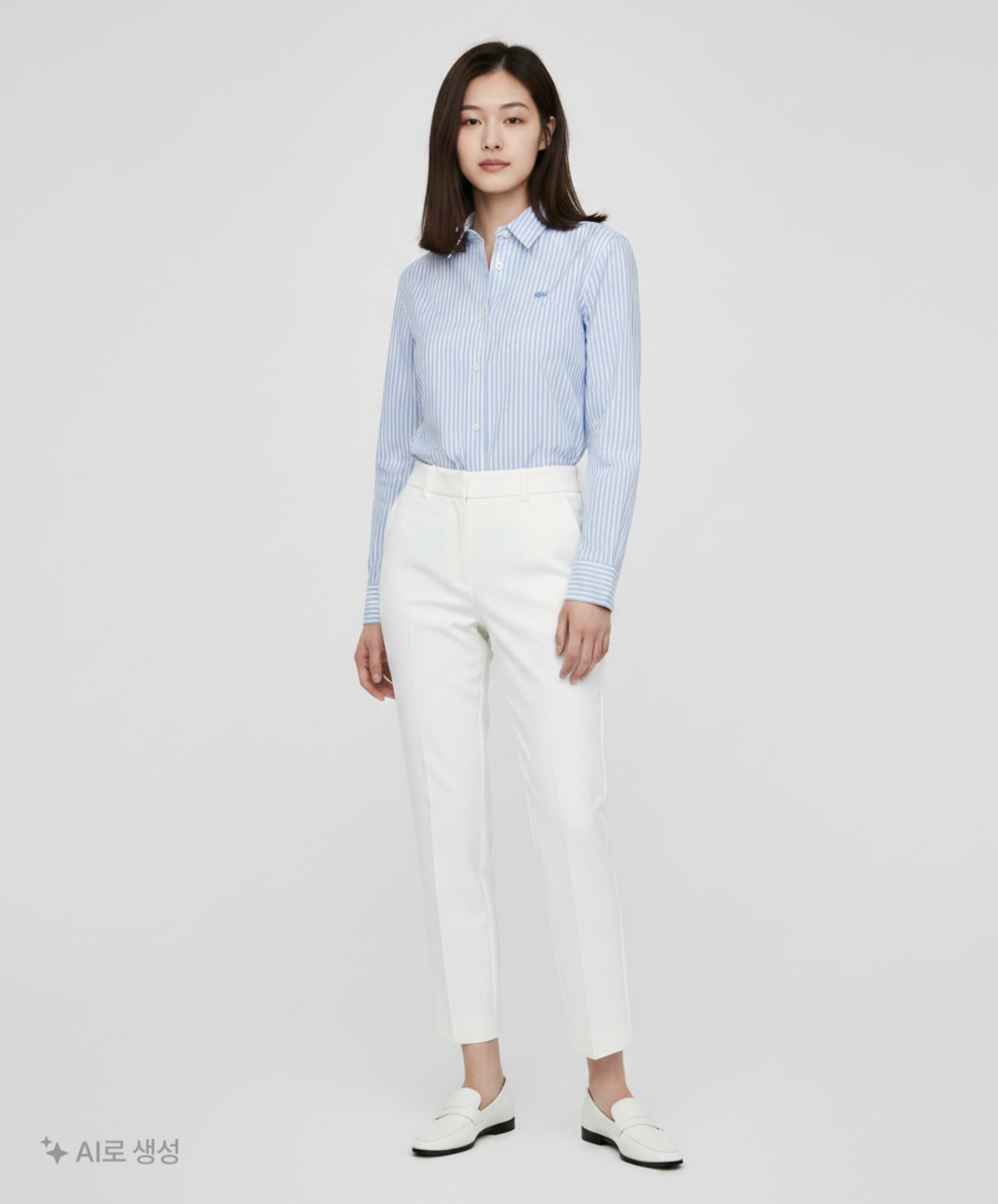 라코스테(LACOSTE) 여성 포플린 스판 셔츠 CF5910-51N 001 55