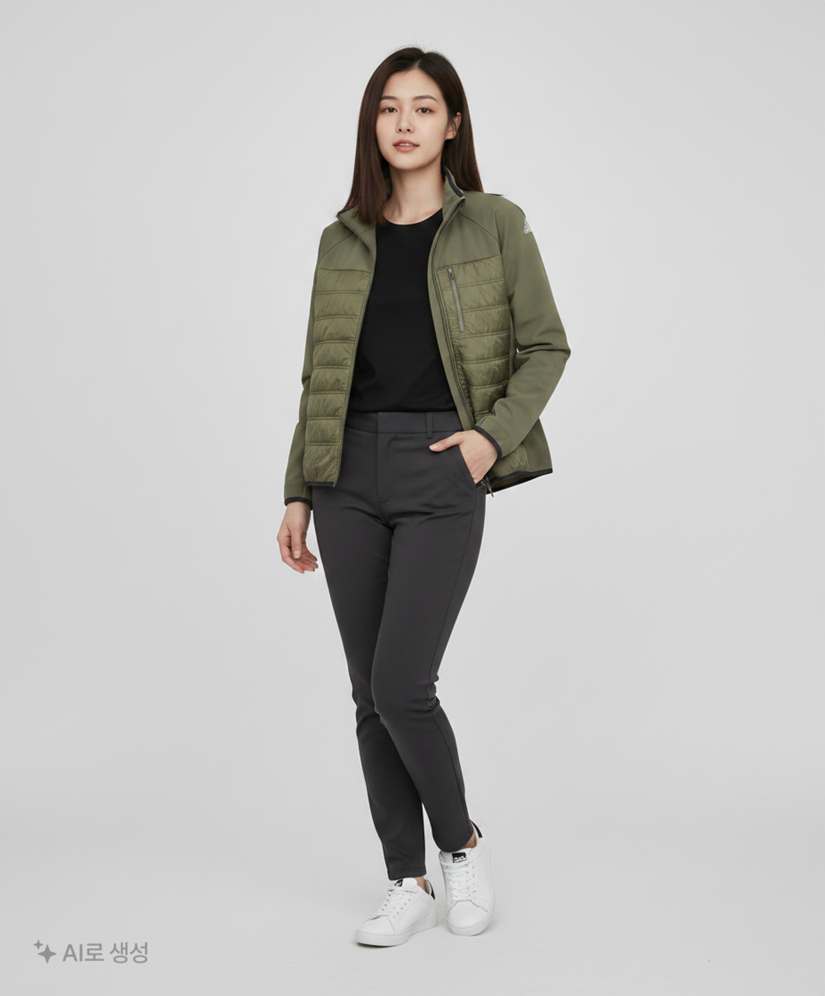 아디다스(ADIDAS) 후드 덕다운 점퍼 110