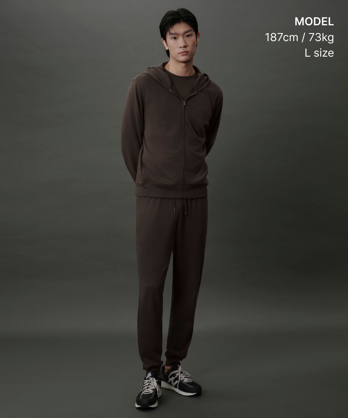 무신사 스탠다드(MUSINSA STANDARD) [리커버리] 후디드 집업 [브라운]