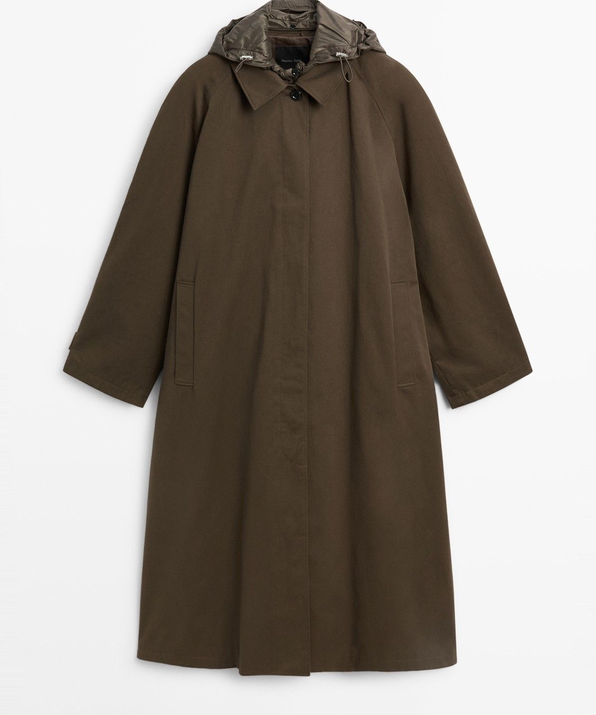 마시모두띠(MASSIMO DUTTI) 탈착식 후드 트렌치코트