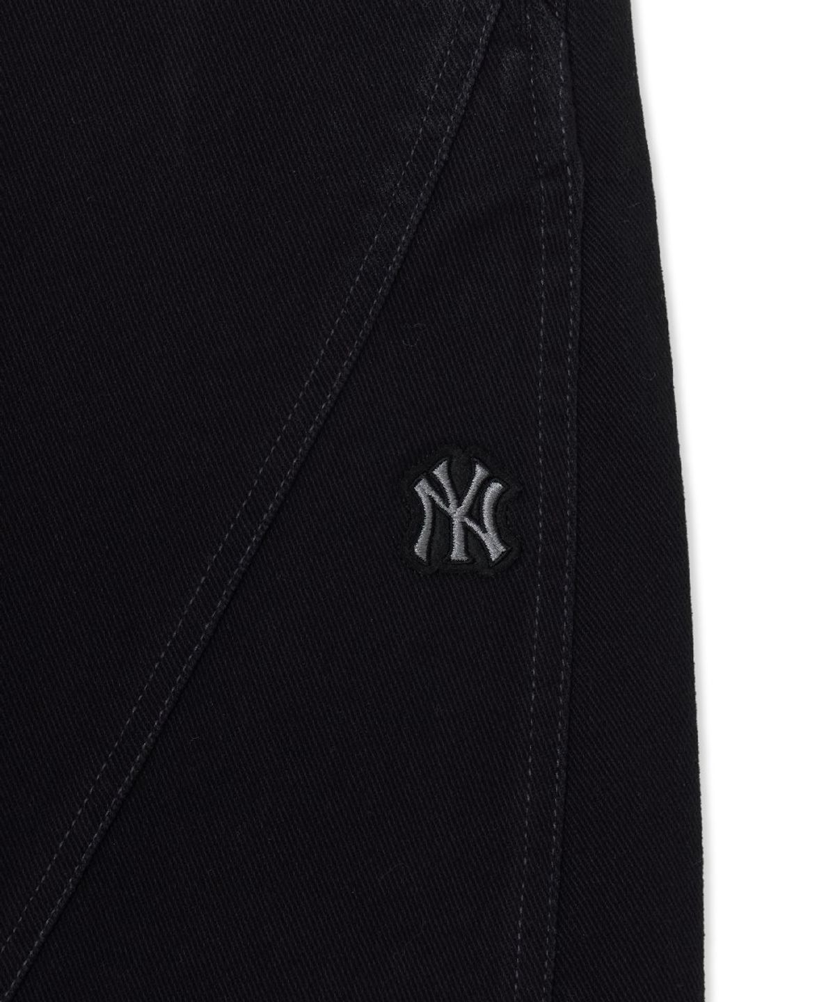 엠엘비(MLB) 피치 트윌코튼 절개 커브 와이드 팬츠 NY (Black)
