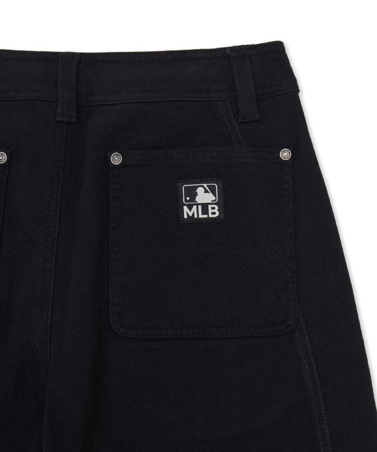 엠엘비(MLB) 피치 트윌코튼 절개 커브 와이드 팬츠 NY (Black)