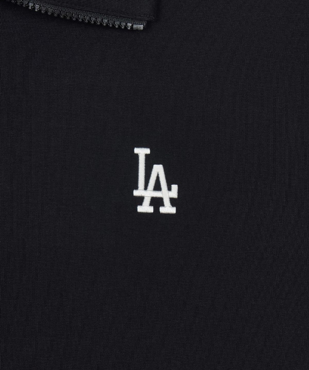 엠엘비(MLB) 베이직 스몰로고 반집업 맨투맨 LA (Black)
