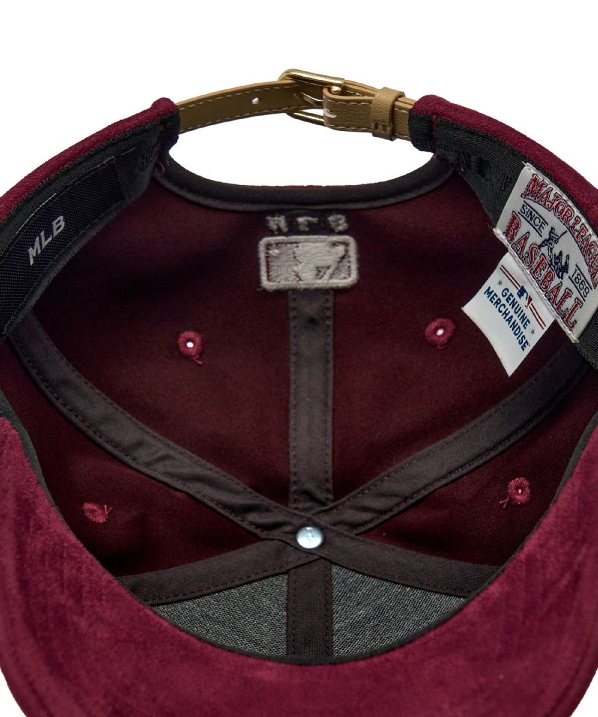 엠엘비(MLB) 베이직 컬러 스웨이드 스트럭쳐 볼캡 CHC (L.Burgundy)