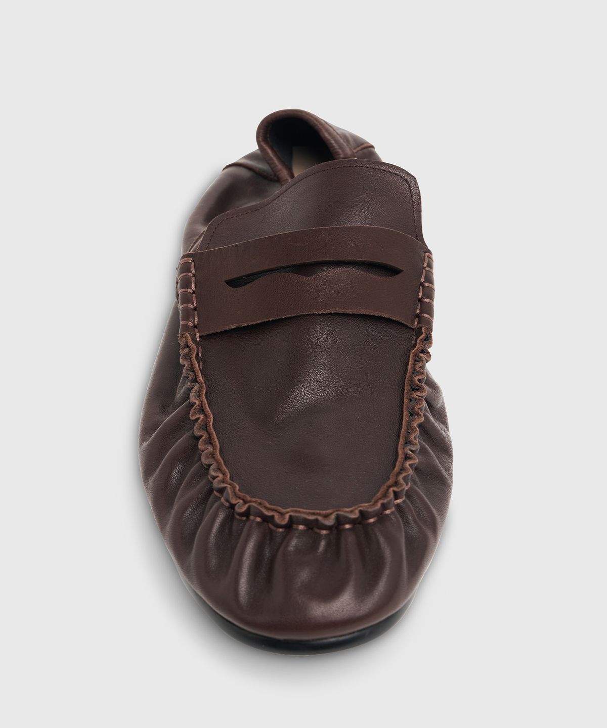 로스트가든(LOSTGARDEN) UNIFORM Pleats Banding Loafer Dark Brown