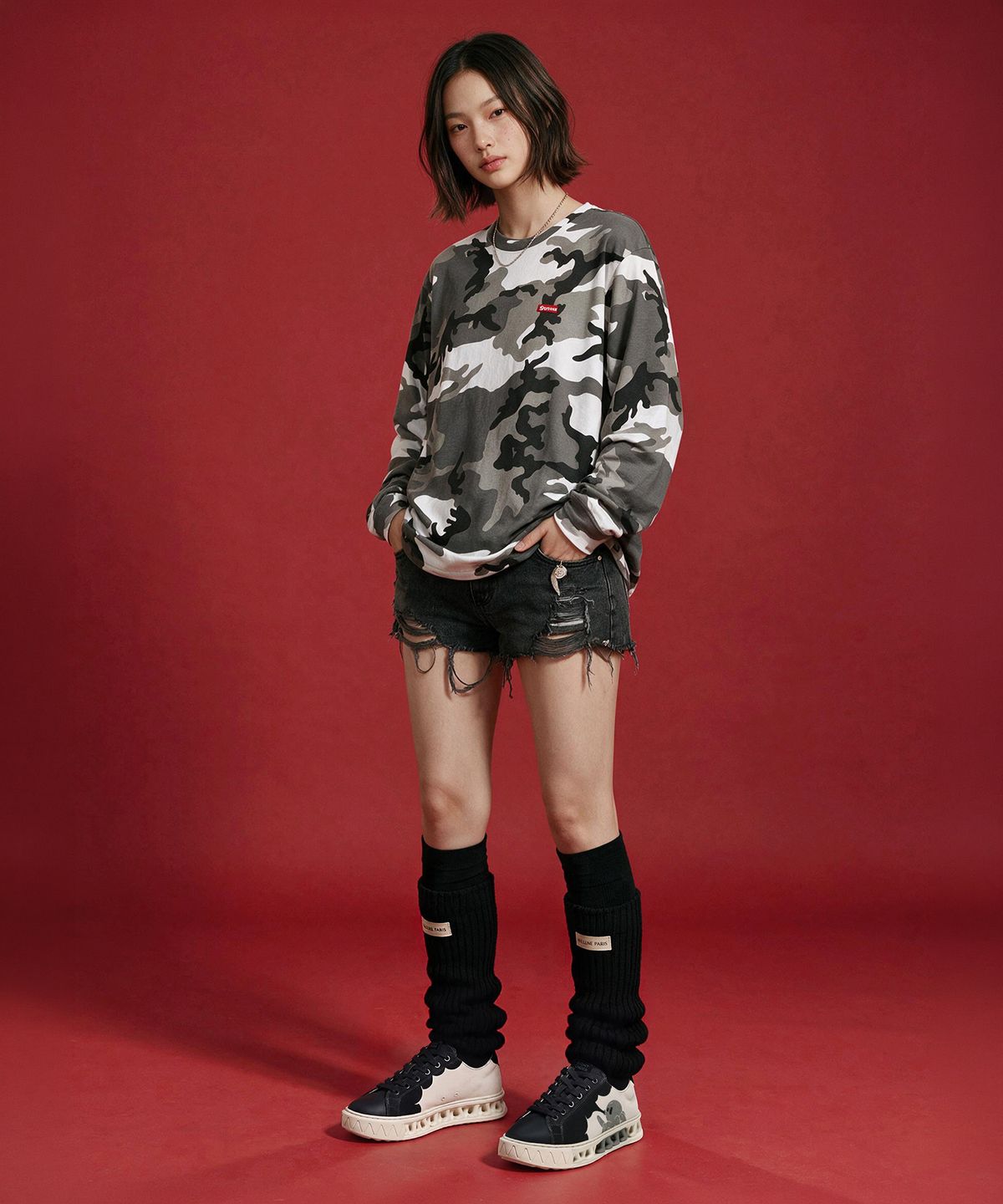 세븐에잇언더(78UNDER) A-2 GRAPHIC LOW TOP_OCTO GREY