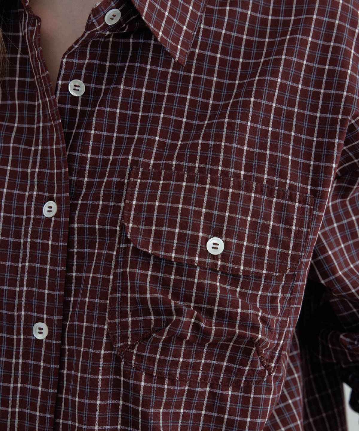 토아베(TOAVE) Rodeo Check Shirt (Wine)