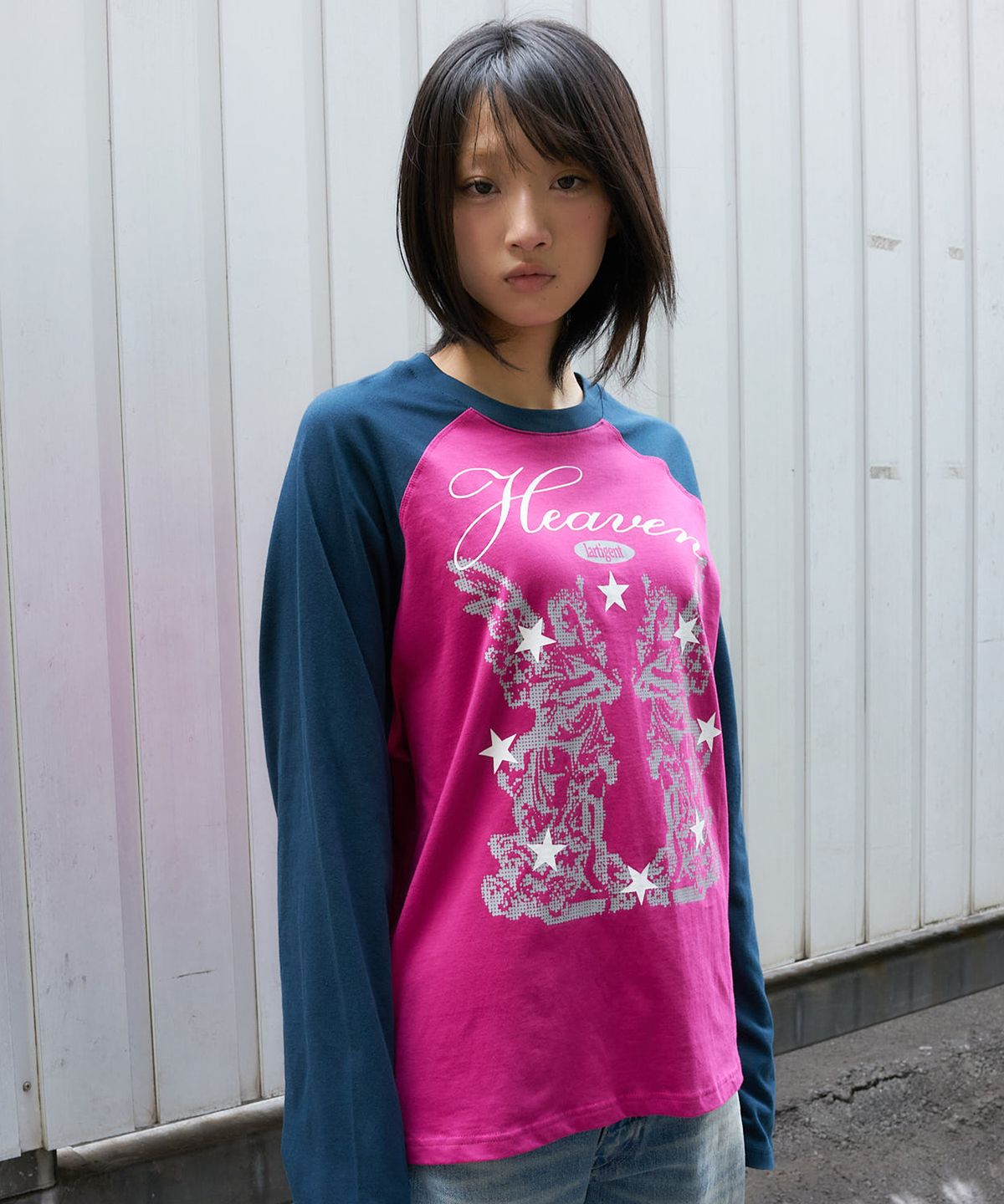 라티젠(LARTIGENT) L27 HEAVEN RAGLAN T-SHIRT(NAVY)