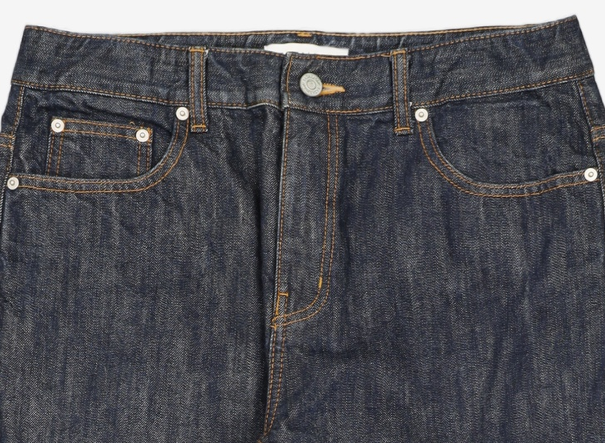 페이탈리즘(FATALISM) #0222 Moderation indigo straight crop fit 48