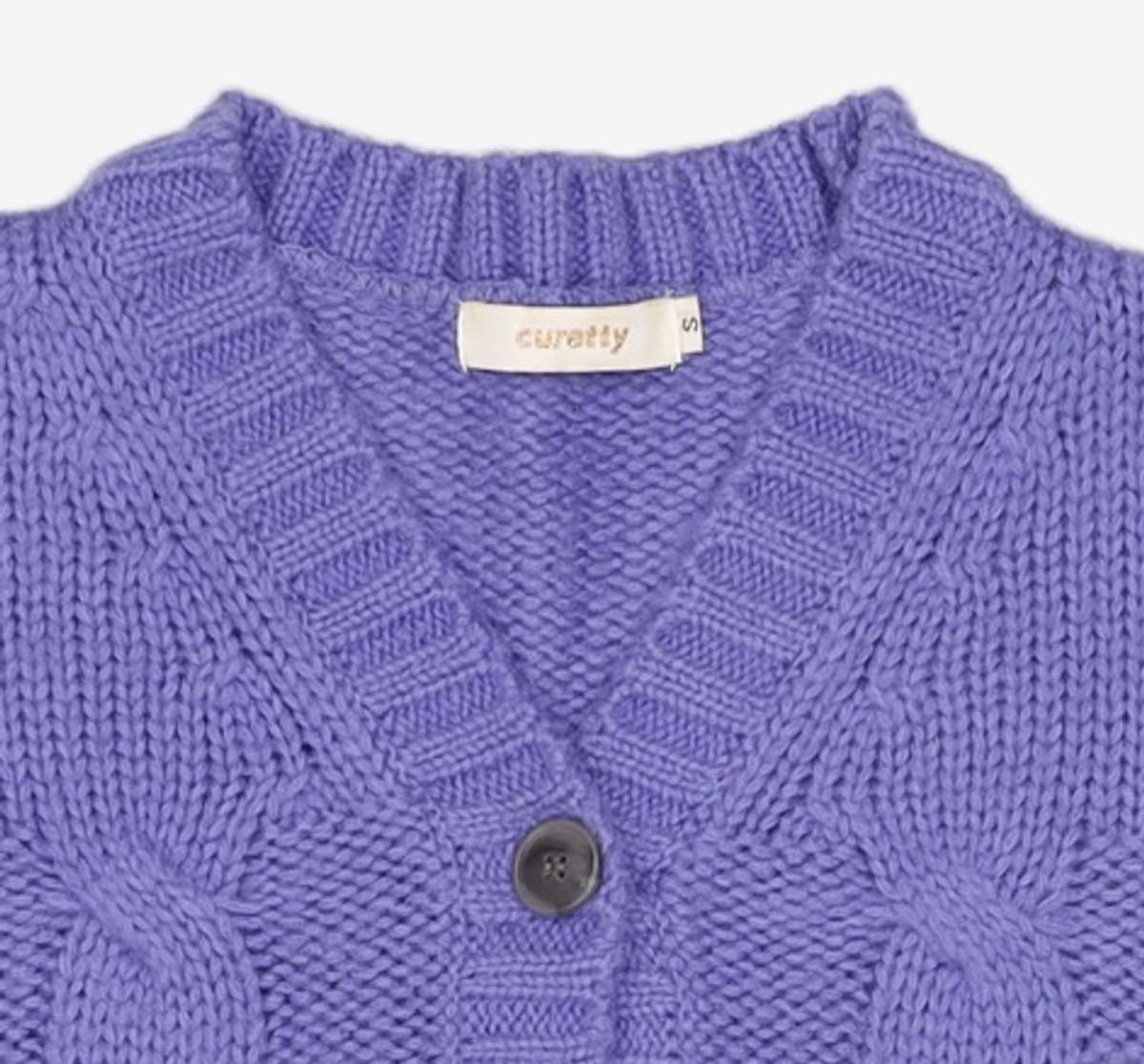 큐리티(CURETTY) C 333 PRINT KNIT CARDIGAN_VIOLET S