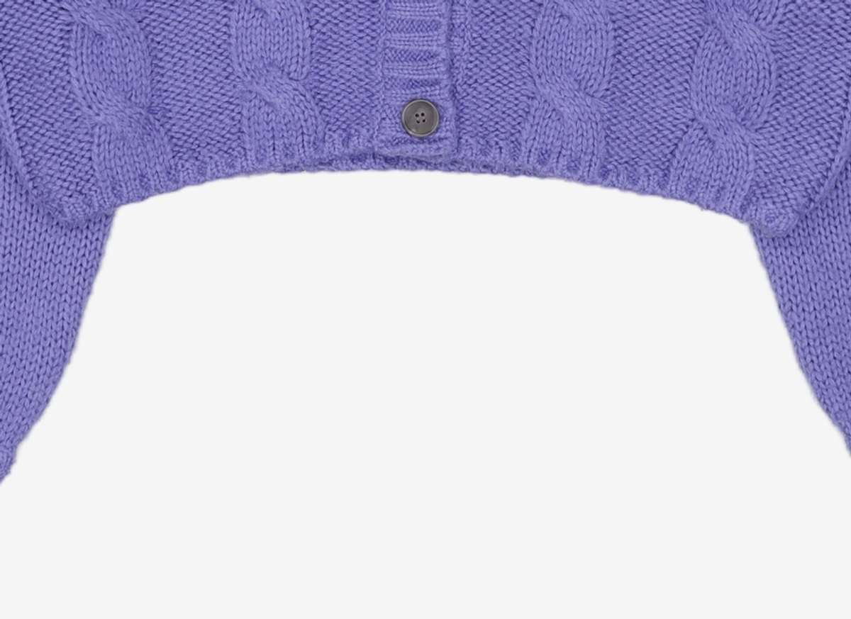 큐리티(CURETTY) C 333 PRINT KNIT CARDIGAN_VIOLET S