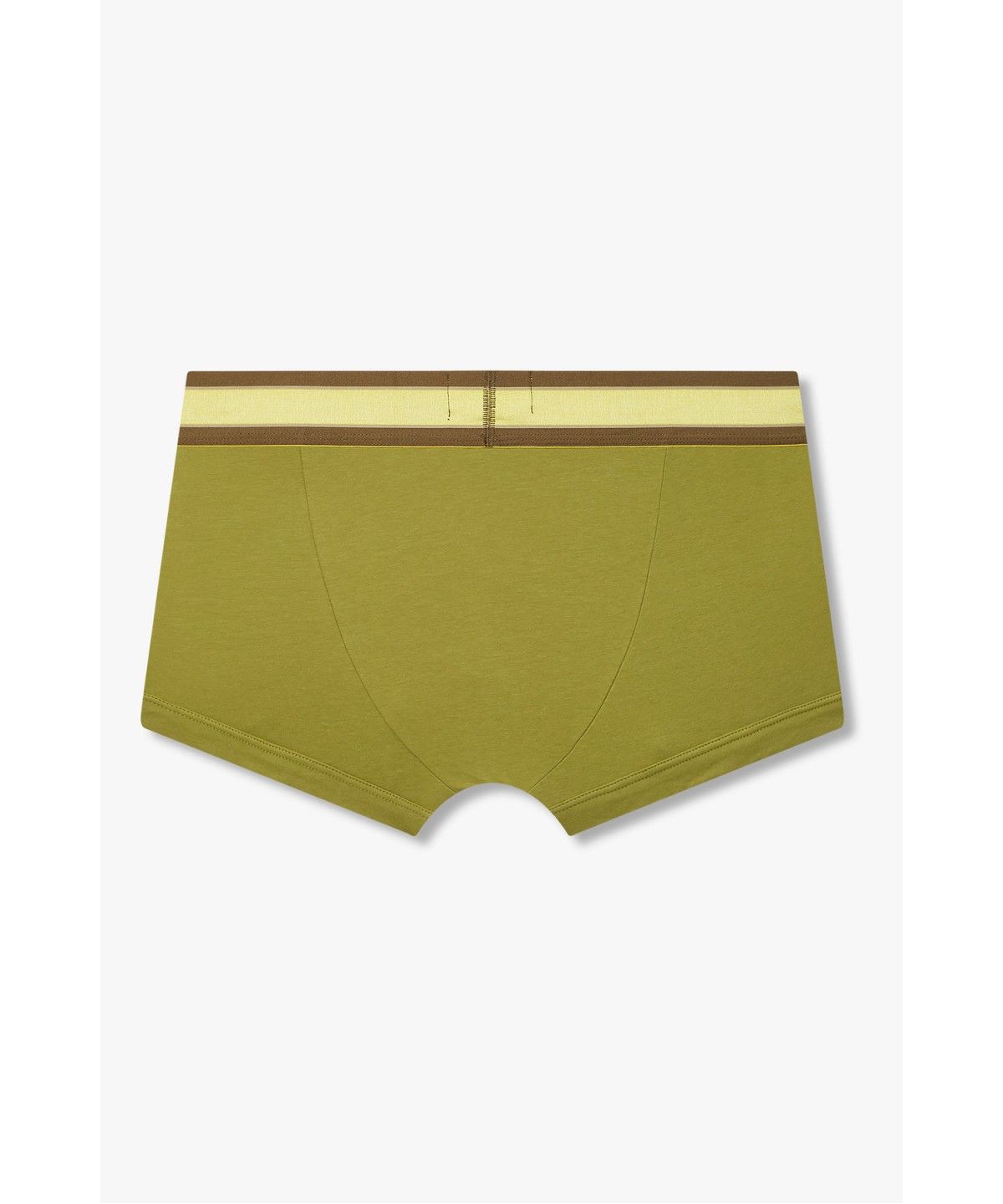 엠포리오 아르마니 언더웨어(EMPORIO ARMANI UNDERWEAR) 남성 배색 트림 센터 로고 드로즈 _다크 옐로우 그린_0816312046
