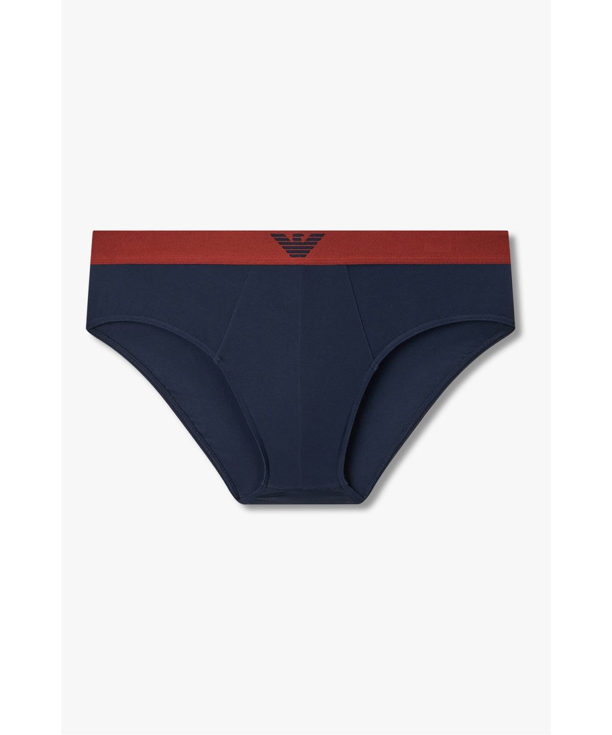 엠포리오 아르마니 언더웨어(EMPORIO ARMANI UNDERWEAR) 남성 센터 이글 로고 디테일 브리프 _네이비_0816311005