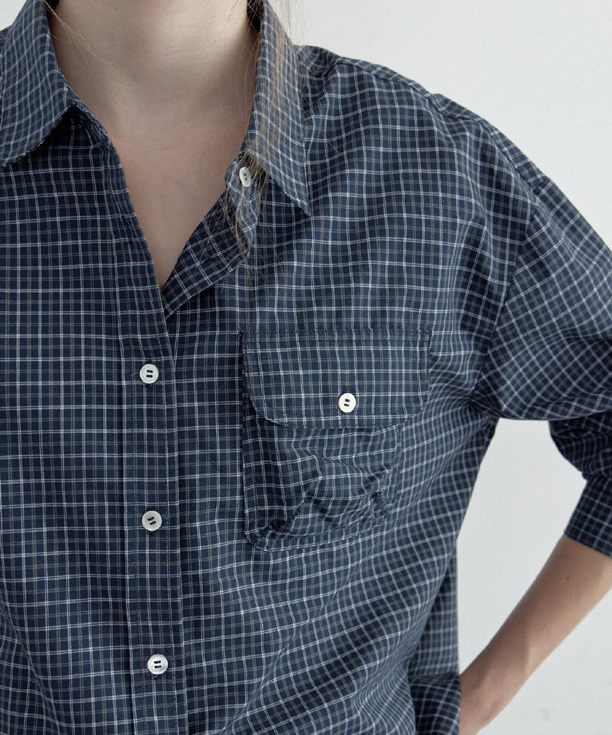 토아베(TOAVE) Rodeo Check Shirt (Blue)