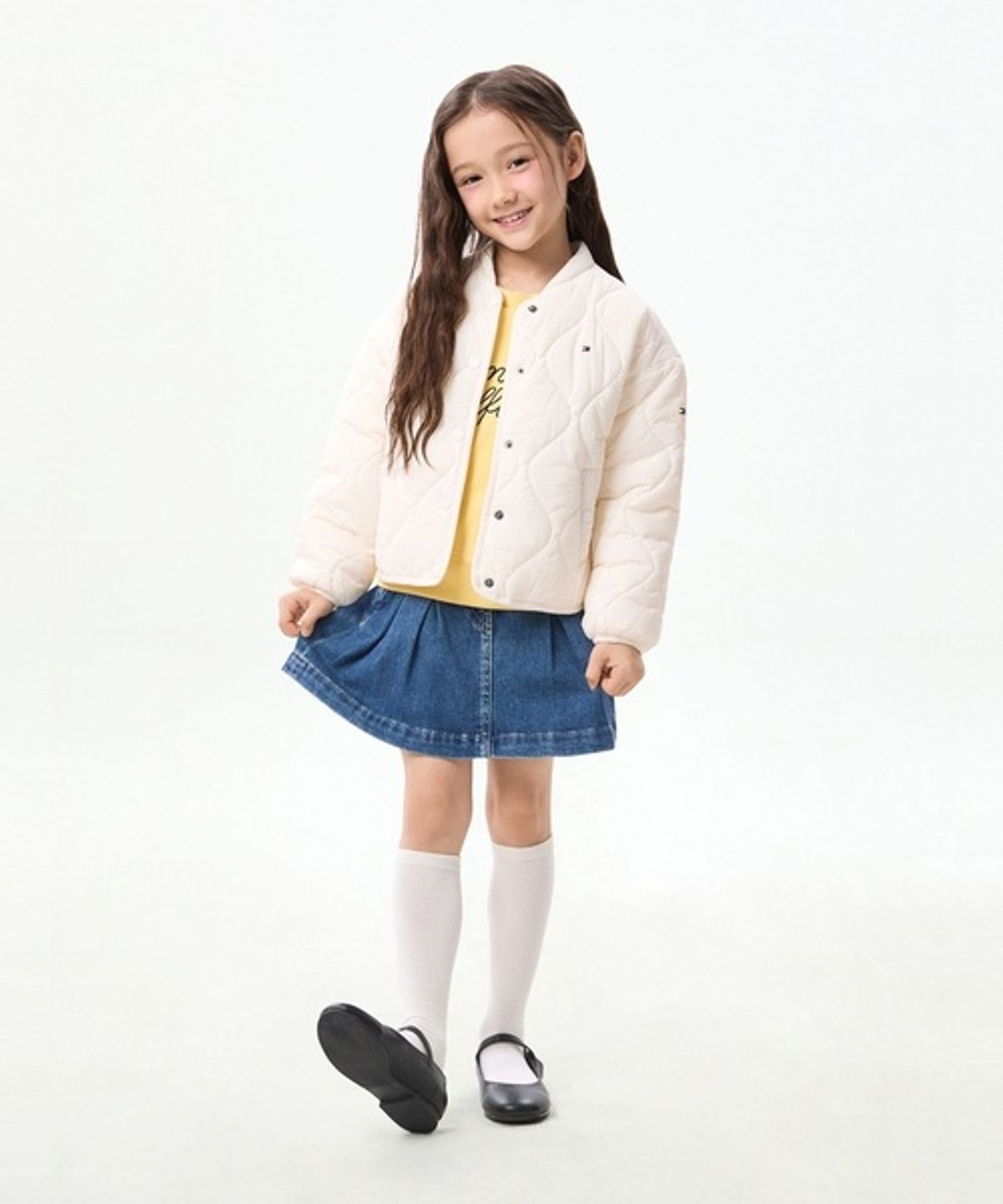 타미힐피거 키즈(TOMMY HILFIGER KIDS) 웨이브 퀼팅 재킷