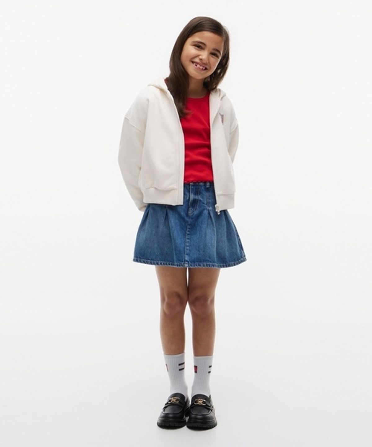 타미힐피거 키즈(TOMMY HILFIGER KIDS) 라인스톤 후드 집업