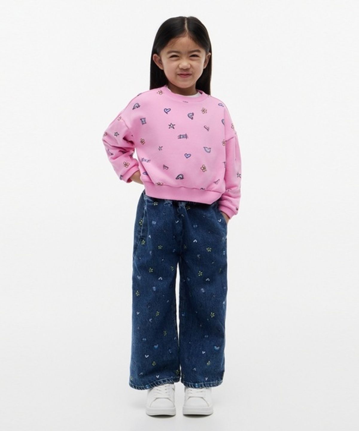 타미힐피거 키즈(TOMMY HILFIGER KIDS) 올오버 그래픽 스웨트셔츠