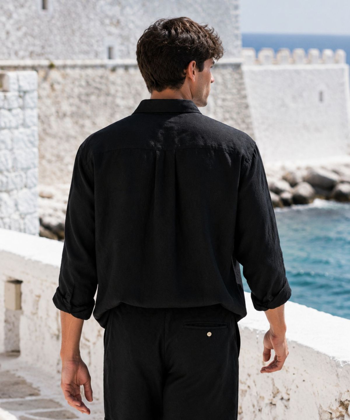 블랙크러쉬(BLACRUSH) [YOEL남성] Riviera Linen Pants / 블랙