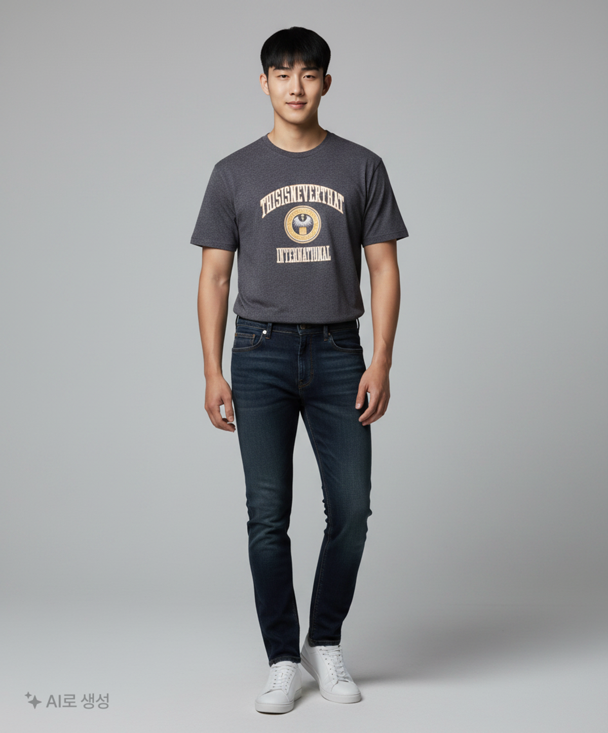 디스이즈네버댓(THISISNEVERTHAT) Color Heathered Tee Navy S