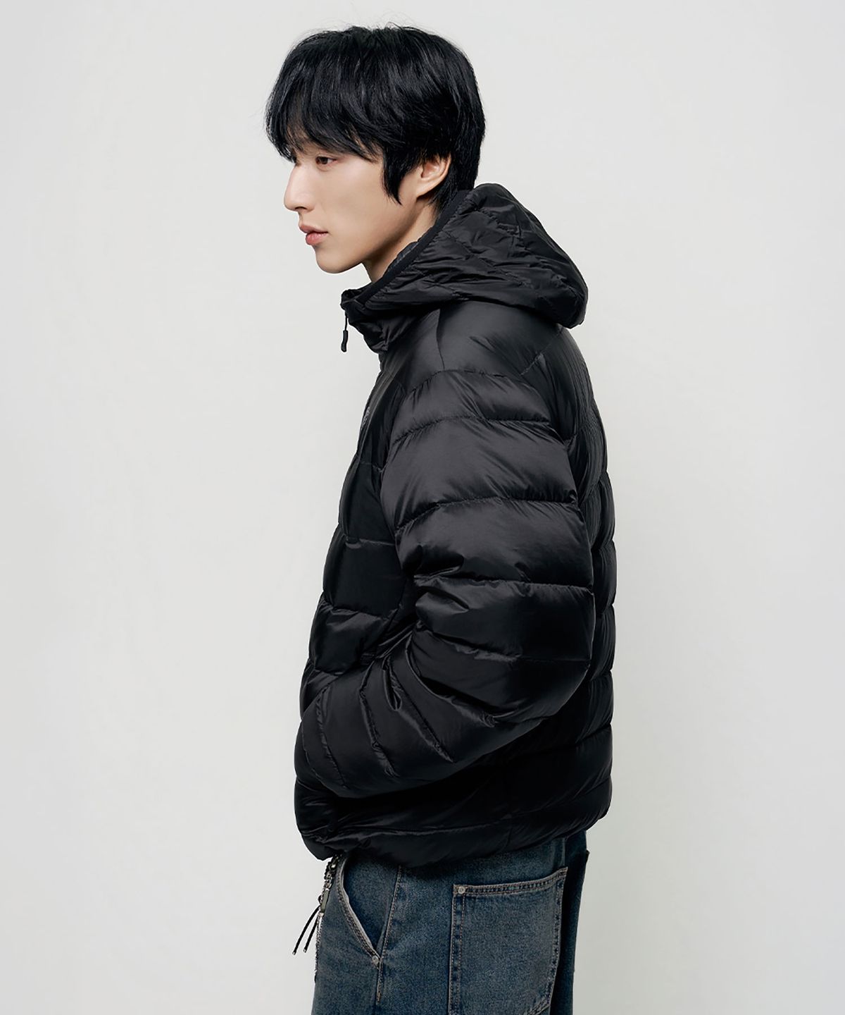 낫온리포투데이(NOT ONLY FOR TODAY) 커뮤터 후디드 다운 점퍼 [블랙]