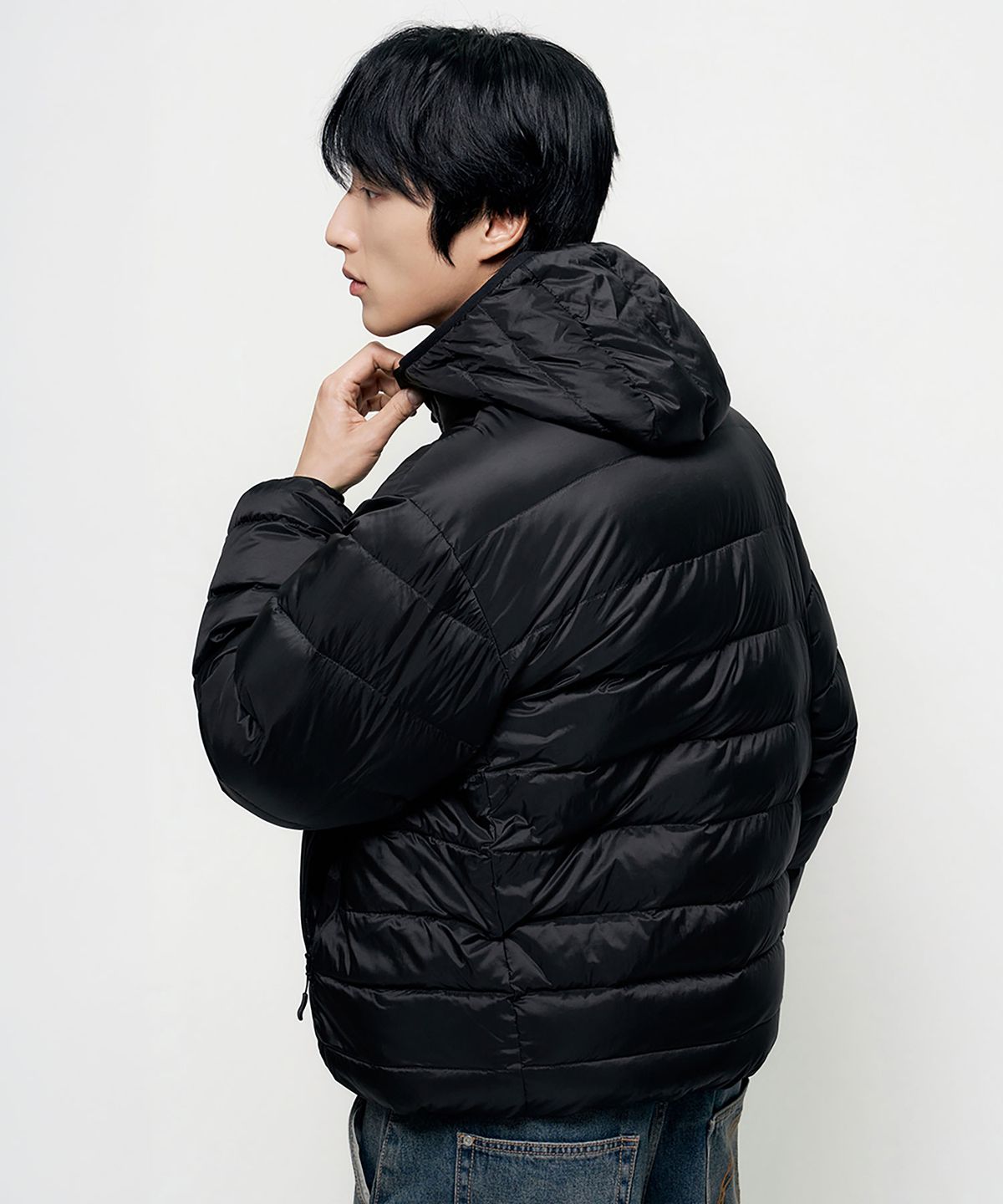 낫온리포투데이(NOT ONLY FOR TODAY) 커뮤터 후디드 다운 점퍼 [블랙]