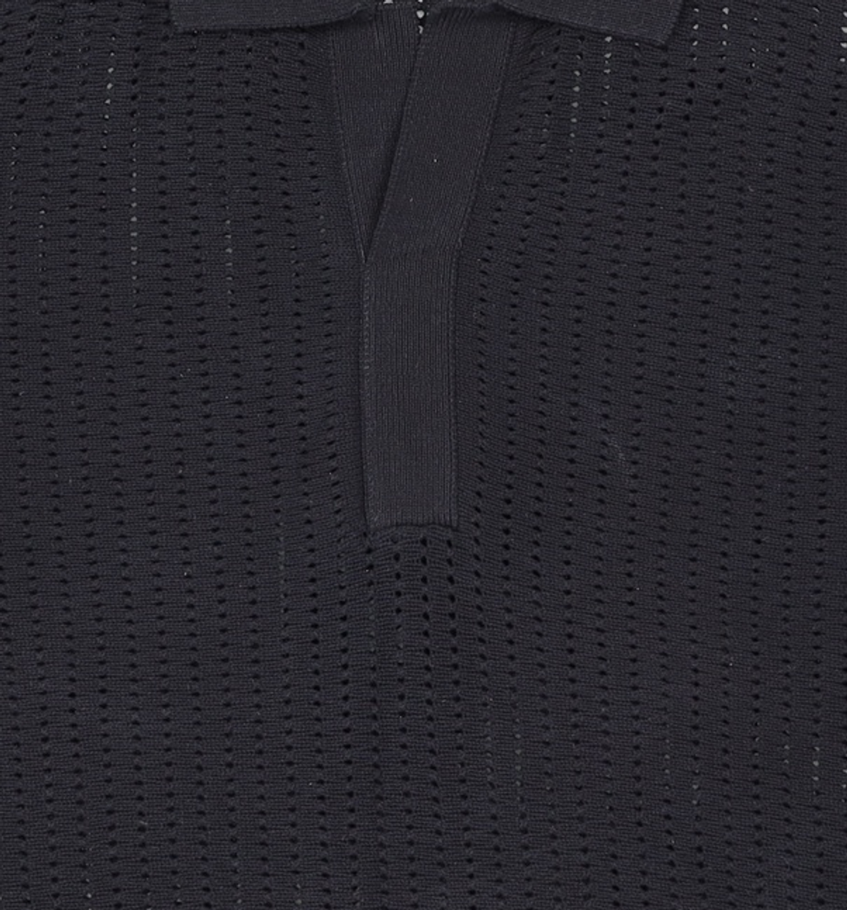 메종미네드(MAISON MINED) SAINT BLACK KNIT HALF SHIRTS L