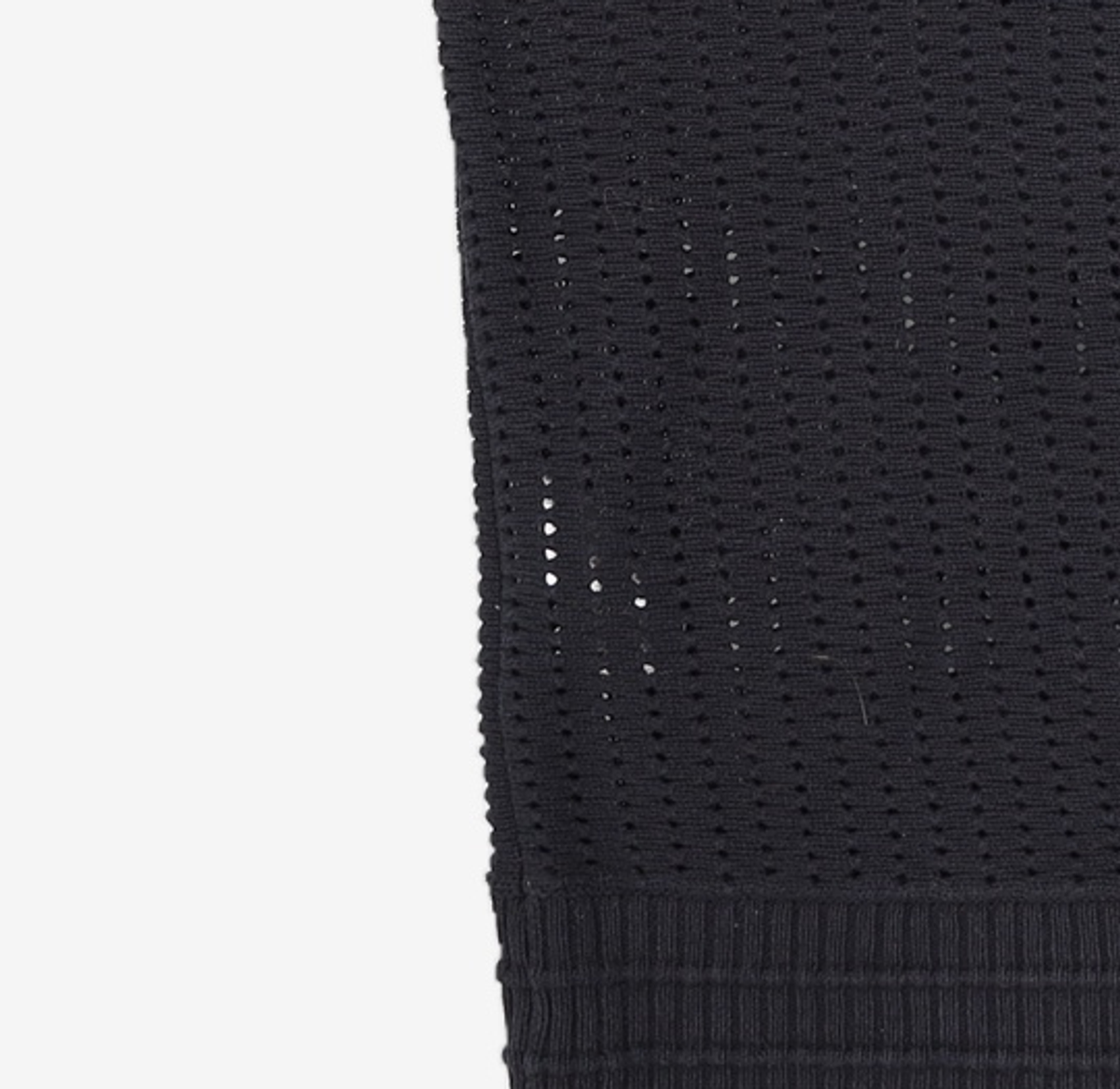 메종미네드(MAISON MINED) SAINT BLACK KNIT HALF SHIRTS L