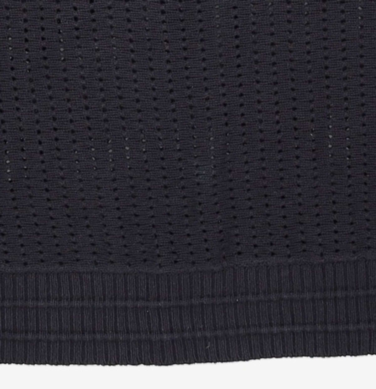 메종미네드(MAISON MINED) SAINT BLACK KNIT HALF SHIRTS L