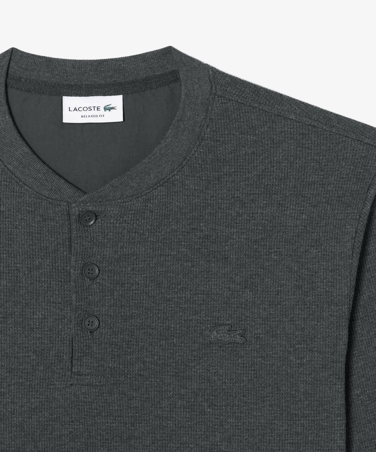 라코스테(LACOSTE) 남성 와플 헨리넥 긴팔 티셔츠 TH093E-56N UWC