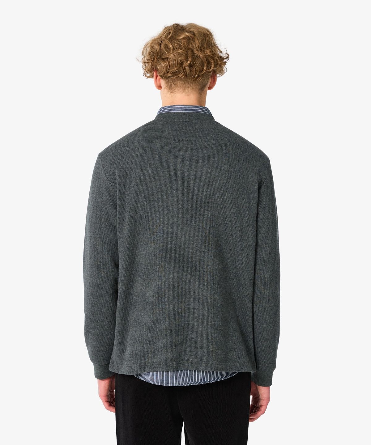 라코스테(LACOSTE) 남성 와플 헨리넥 긴팔 티셔츠 TH093E-56N UWC