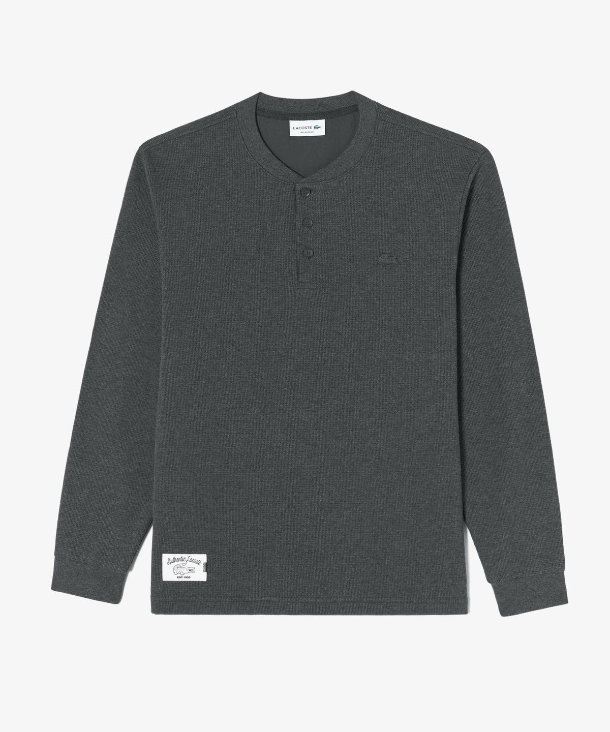 라코스테(LACOSTE) 남성 와플 헨리넥 긴팔 티셔츠 TH093E-56N UWC