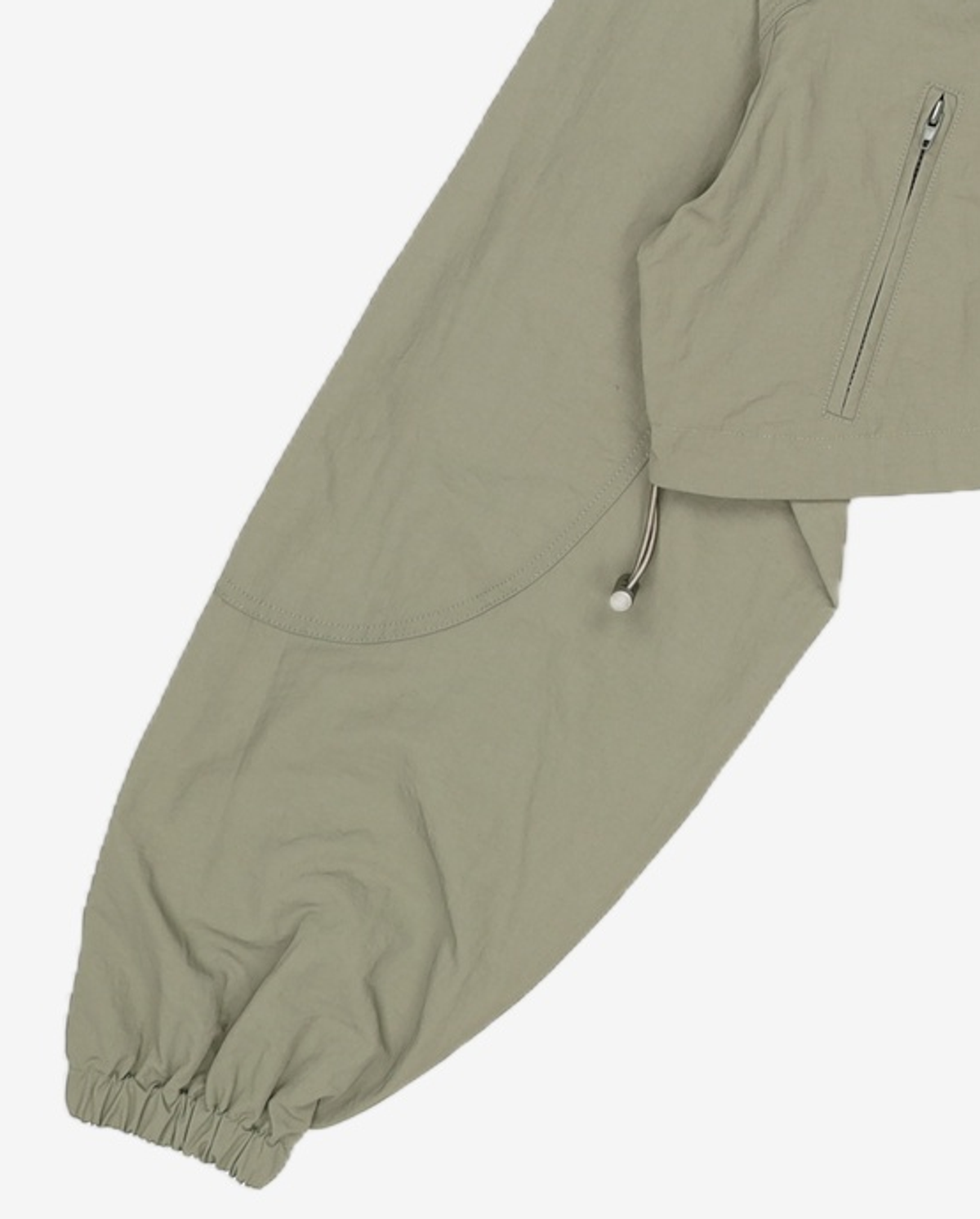 큐리티(CURETTY) C NYLON CROP HOOD JUMPER_KHAKI S