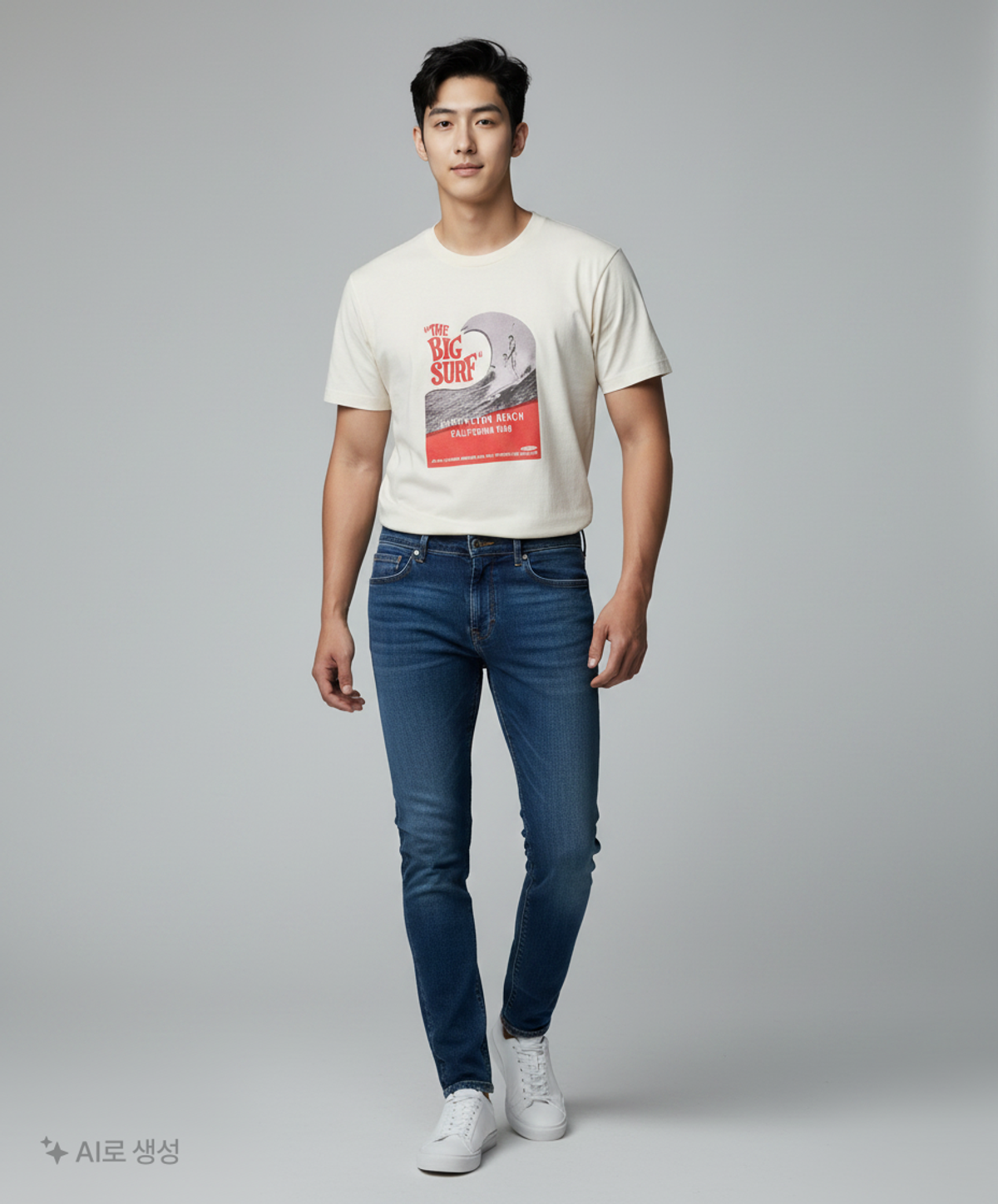 후아유(WHO.A.U) Surfing Photographic T-Shirt / WHRPE2622M L