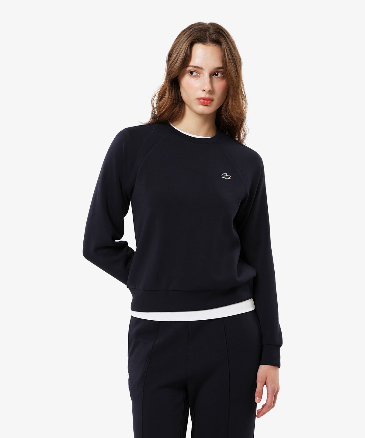 라코스테(LACOSTE) 여성 소프트저지 크루넥 스웻셔츠 SF953E-56N HDE