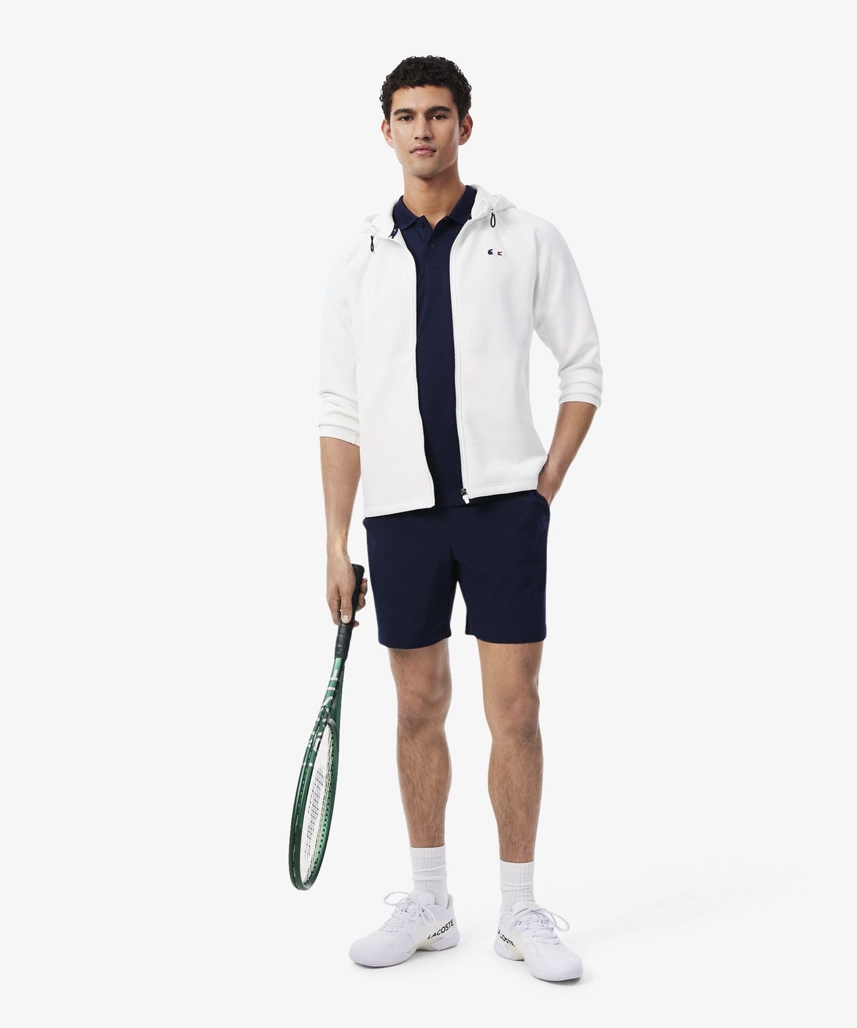 라코스테(LACOSTE) 남성 테니스 프렌치 후드 집업 스웻셔츠 SH0517-56N 001