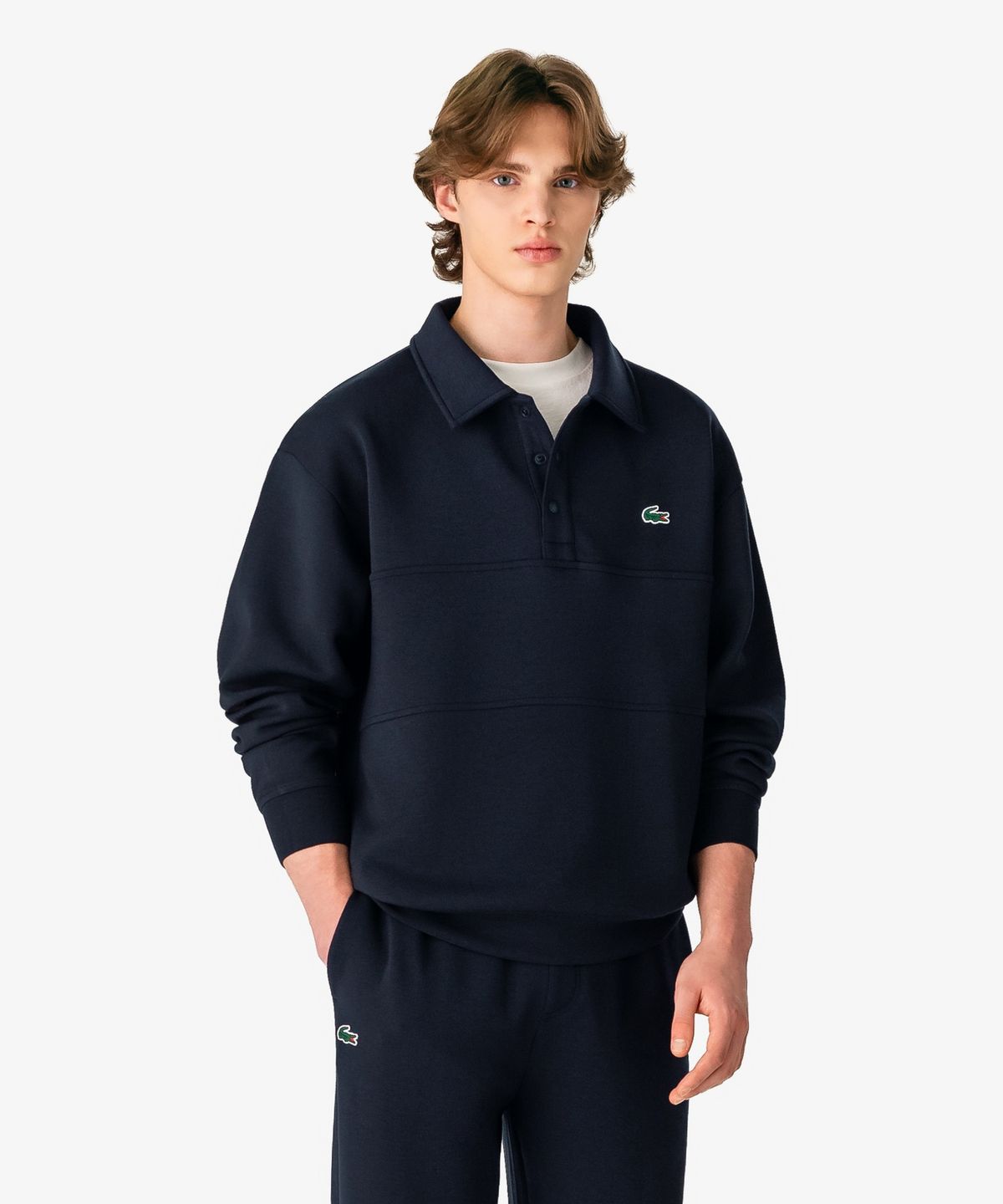 라코스테(LACOSTE) 남성 소프트저지 럭비 스웻셔츠 SH350E-56N HDE