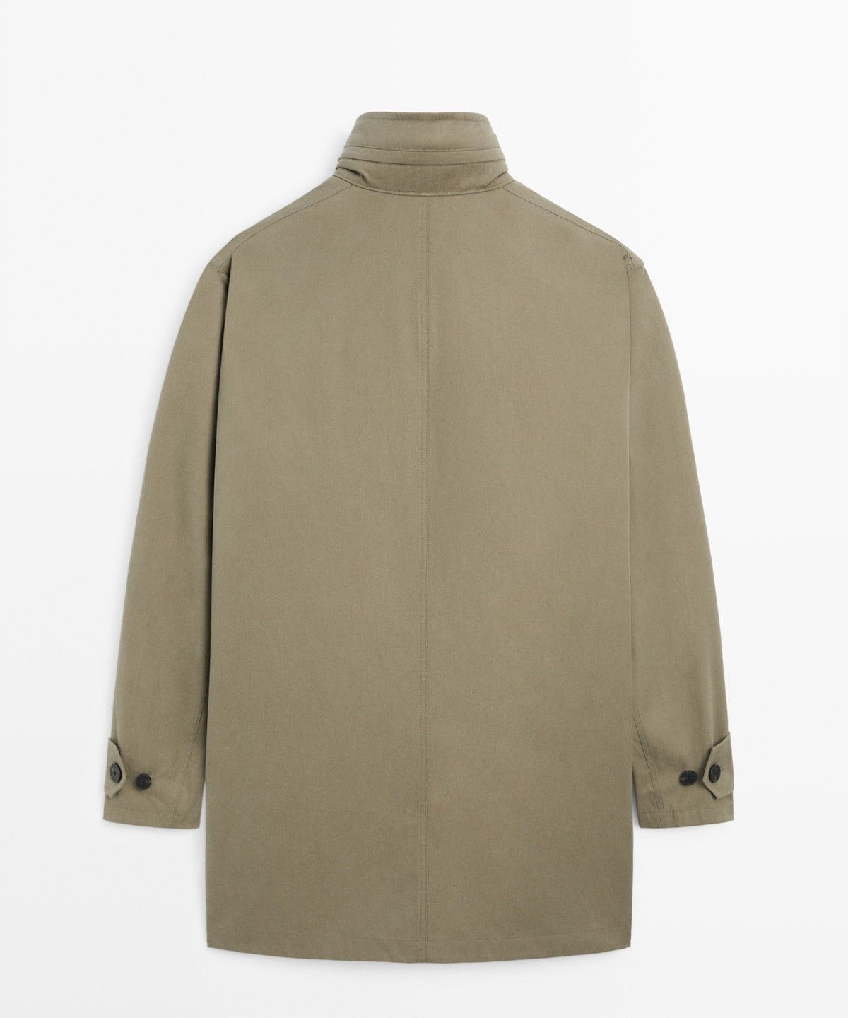마시모두띠(MASSIMO DUTTI) 100% 코튼 터틀넥 롱 파카