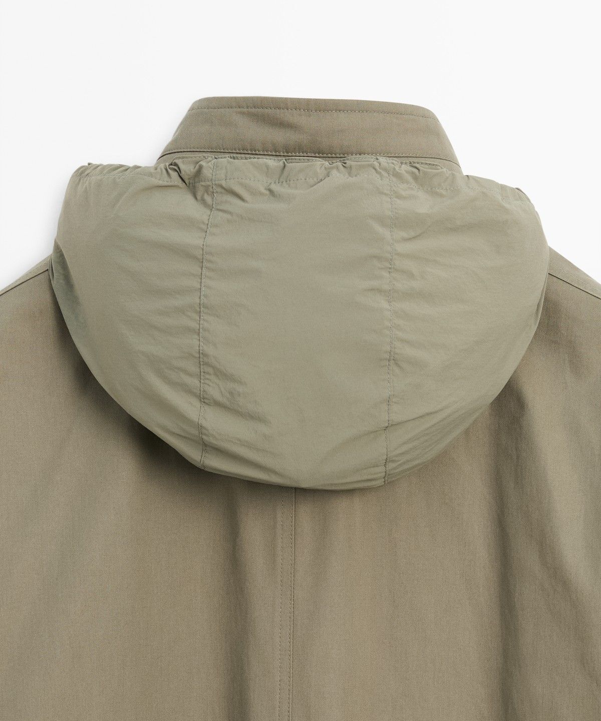 마시모두띠(MASSIMO DUTTI) 100% 코튼 터틀넥 롱 파카