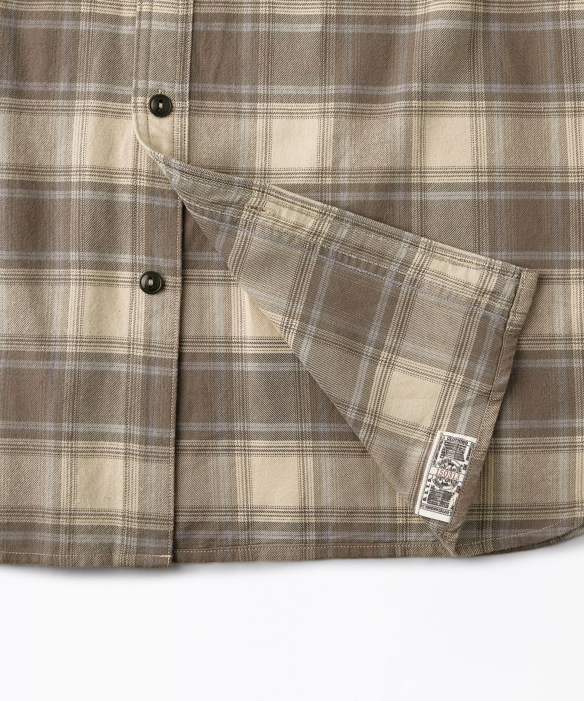 아웃스탠딩(OUTSTANDING) VINTAGE CHECK WORK SHIRT_BEIGE CHECK