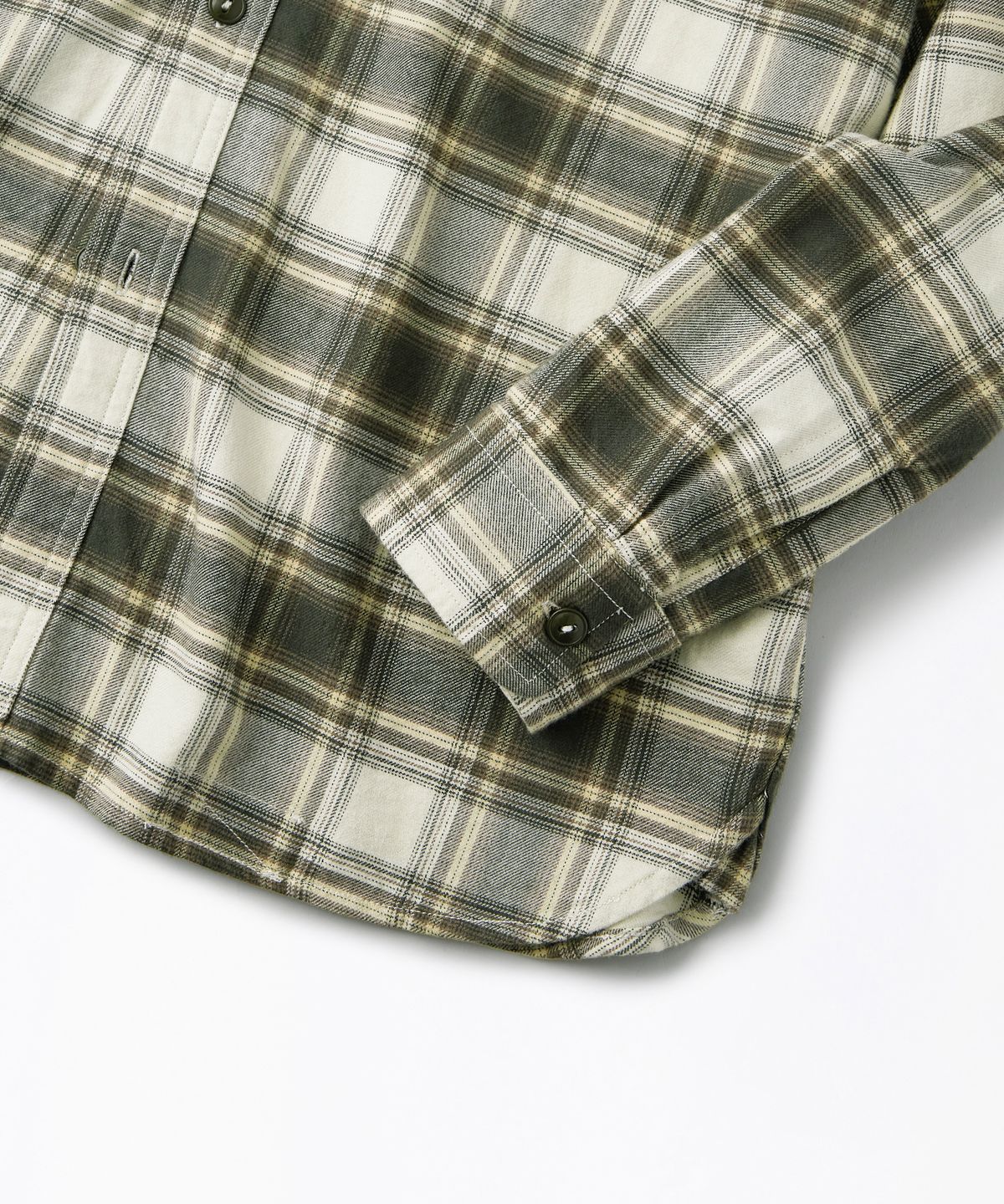 아웃스탠딩(OUTSTANDING) VINTAGE CHECK WORK SHIRT_GREEN CHECK