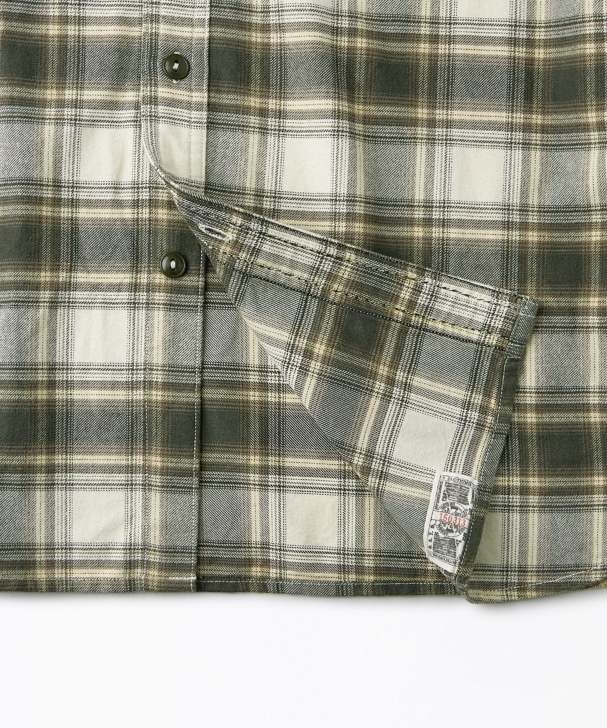 아웃스탠딩(OUTSTANDING) VINTAGE CHECK WORK SHIRT_GREEN CHECK