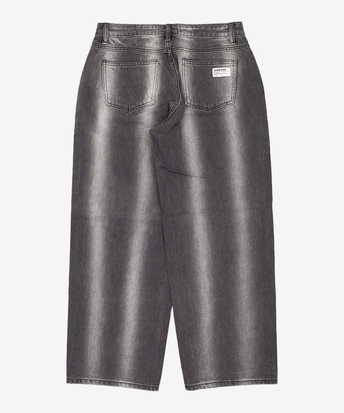 크리틱(CRITIC) Stripe Washing Denim Pants Black M