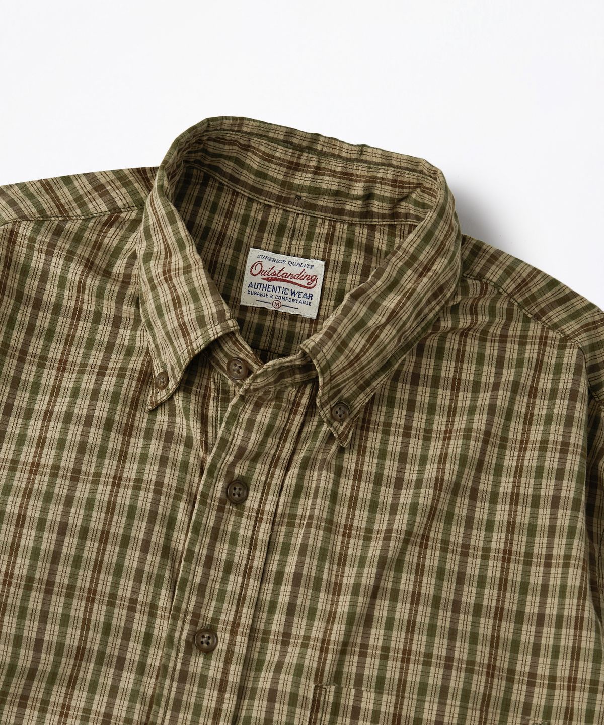 아웃스탠딩(OUTSTANDING) VINTAGE CHECK BD SHIRT_BROWN CHECK
