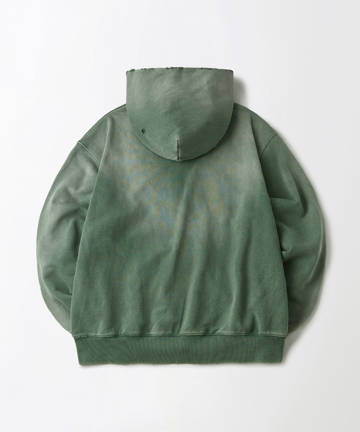 아웃스탠딩(OUTSTANDING) VINTAGE WASHING HOOD ZIP SWEAT_VINTAGE GREEN