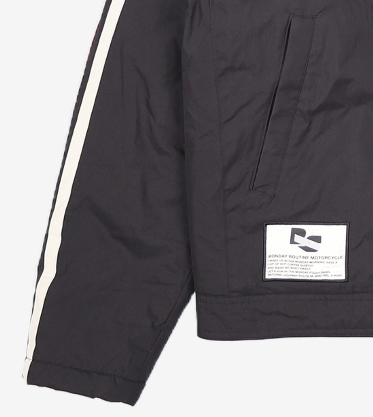 핍스 모터사이클(PHYPS MOTORCYCLE) Honda Nylon semi crop Track Jacket Black S