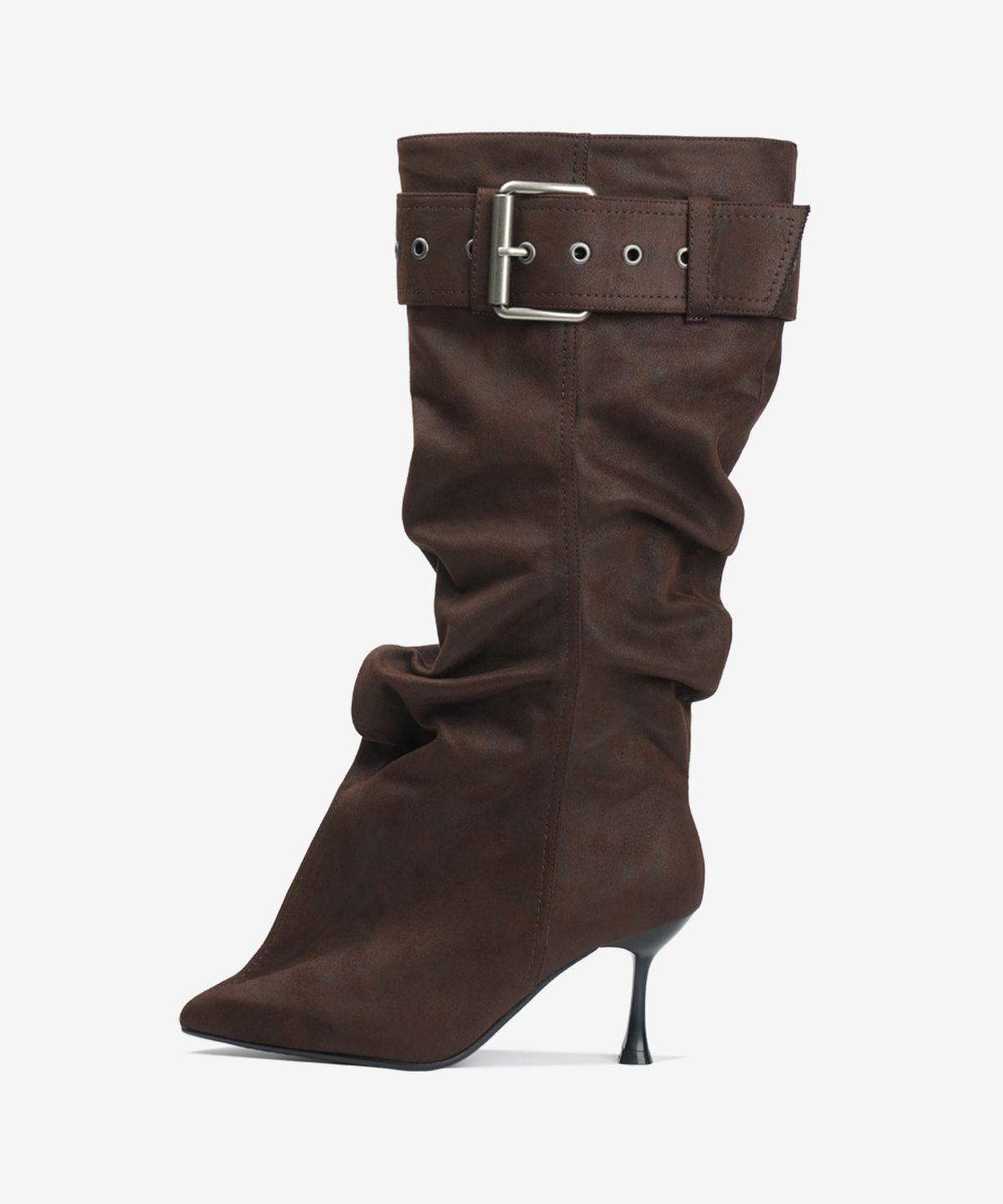 이크닉(IHCNIK) 305 buckle slouchy boots  / brown
