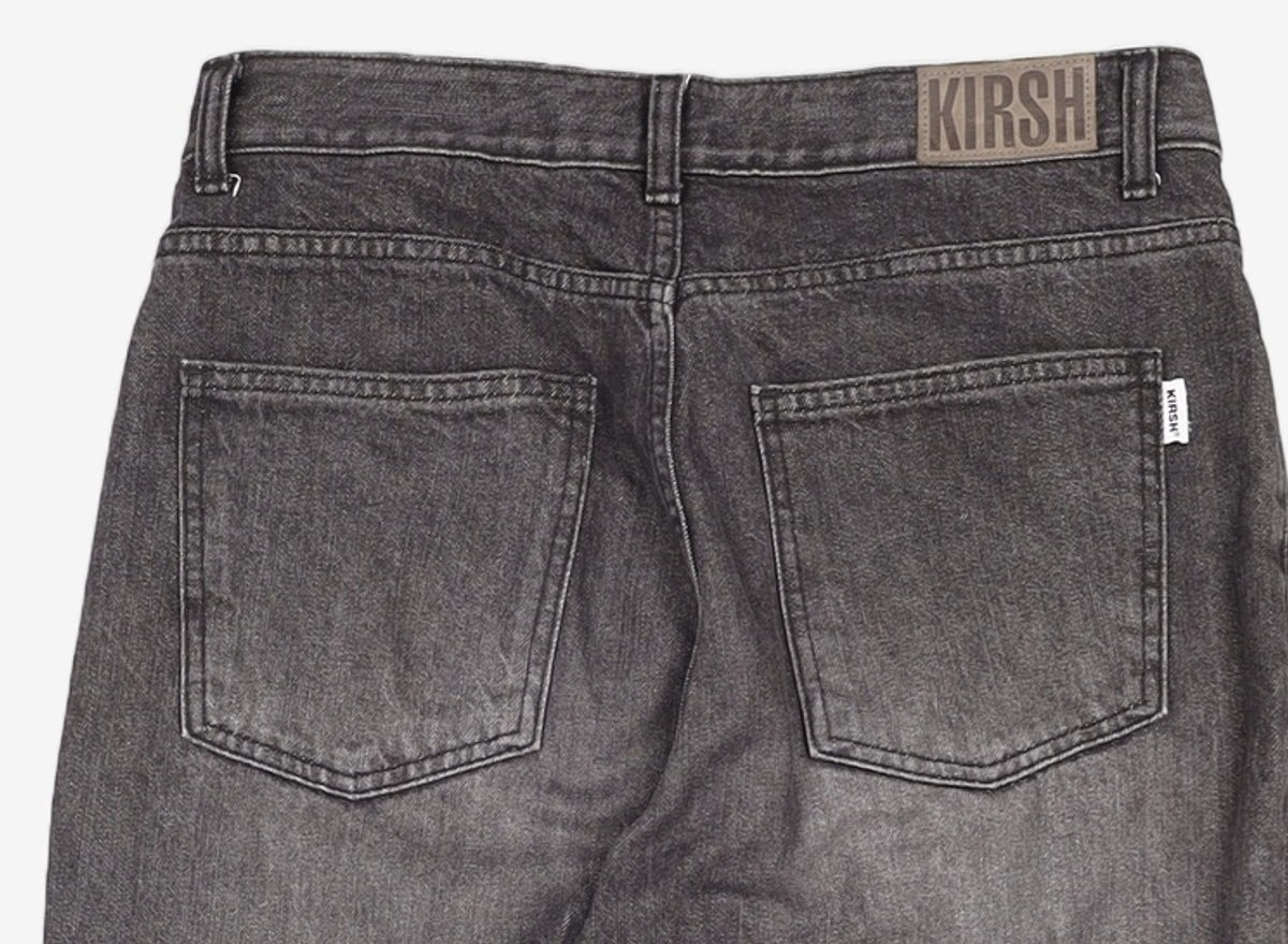키르시(KIRSH) 워싱 오버핏 데님 팬츠 KS [블랙] 2